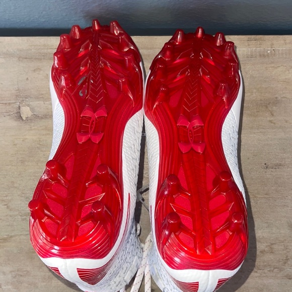 Under Armour Highlight MC Lacrosse Cleats White And Red  size 6 - Picture 6 of 11